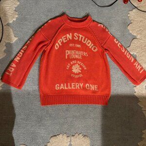 Pilcro (Anthropologie) Graphic Printed Crew-Neck Sweater (Size S, Gently Worn)